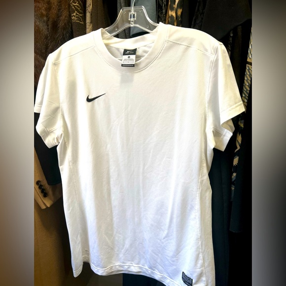 Nike Running Dri Fit Shirt Womens White Short sleeve Shirt SzM - Picture 2 of 11